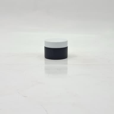 30ml Black Glass Jar - White Lid