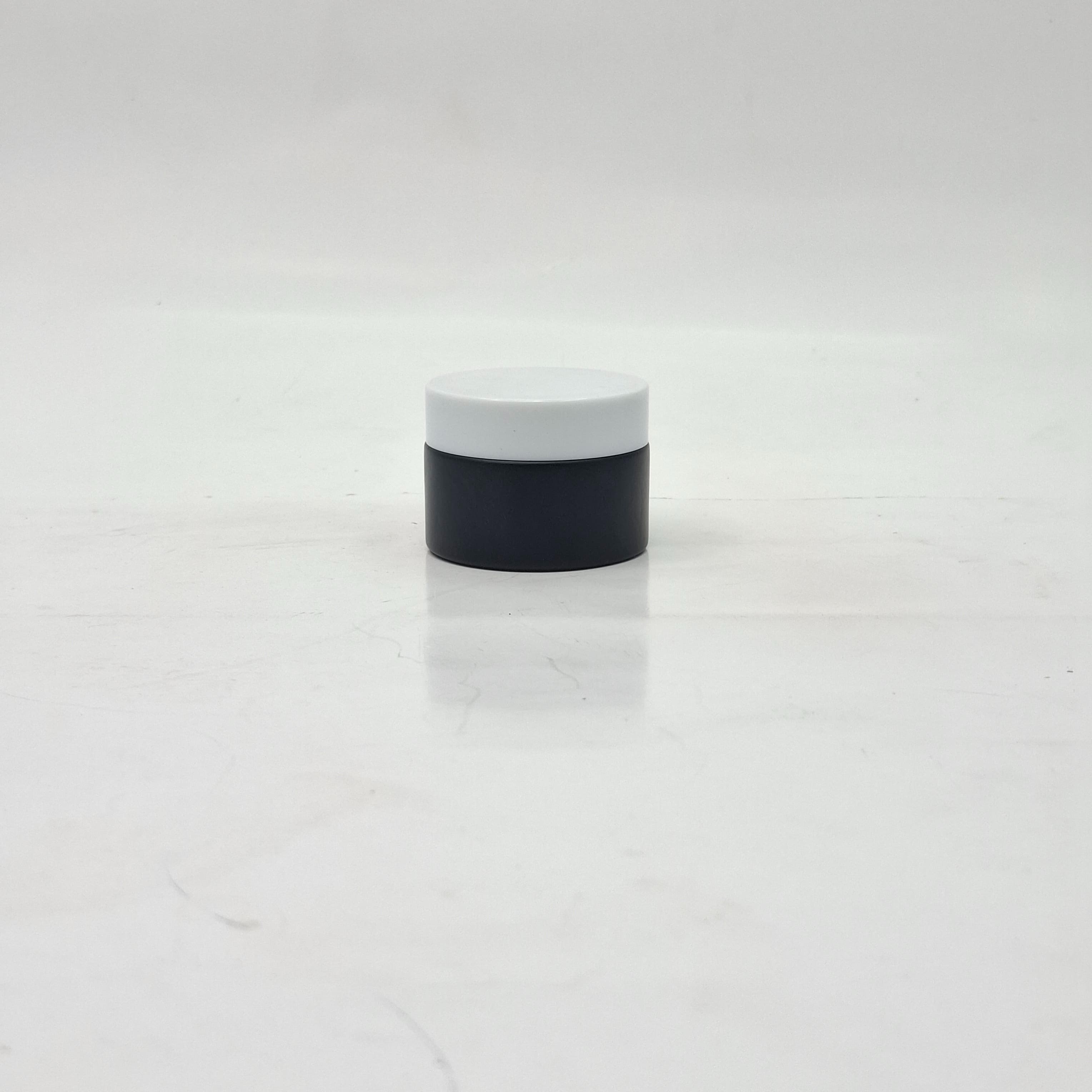 Main image of 30ml Black Glass Jar - White Lid