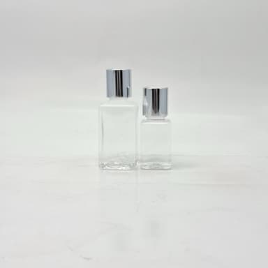Square Bottle - Press Cap Silver