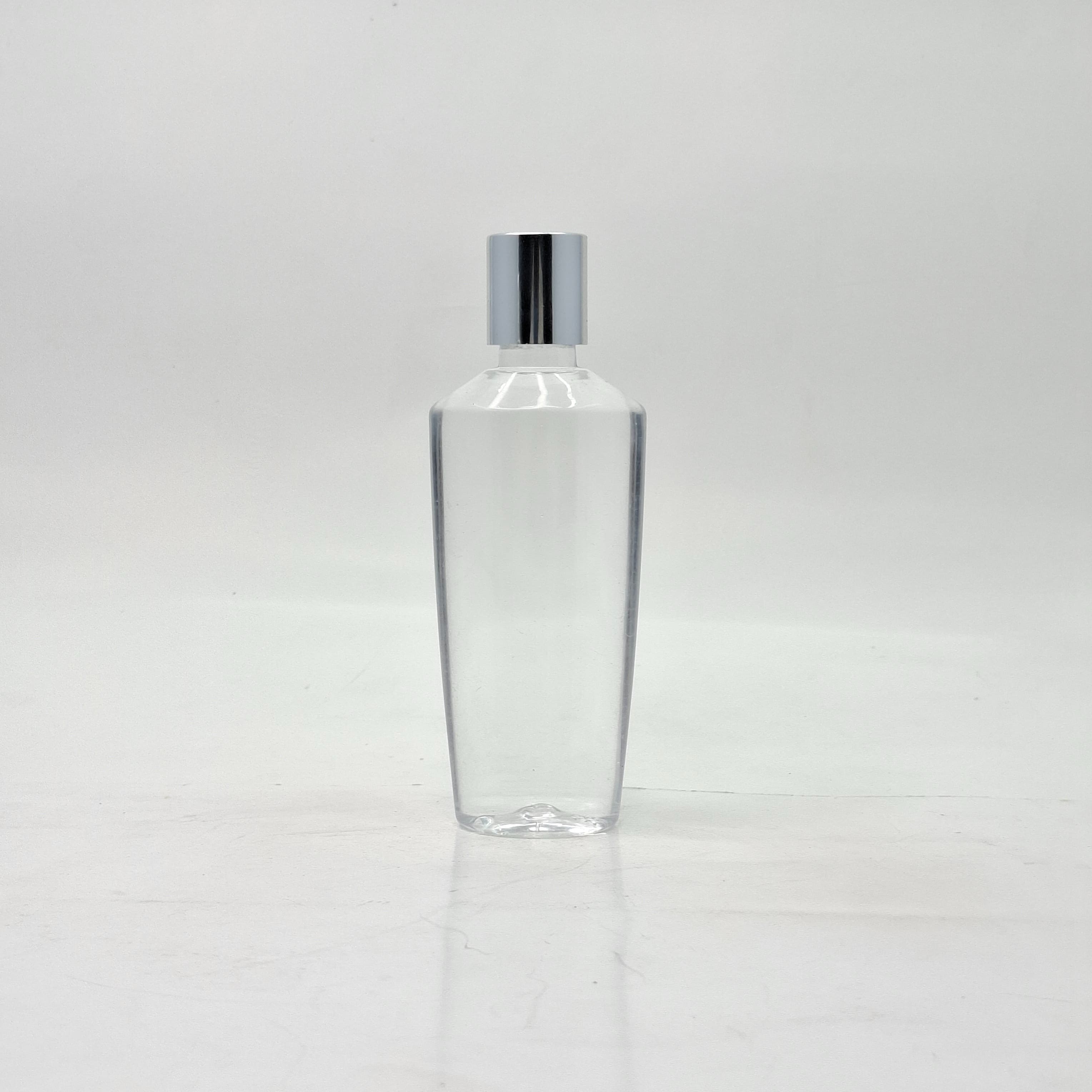 Main image of 100ml Dr Rashel Bottle Clear - Press lid Silver