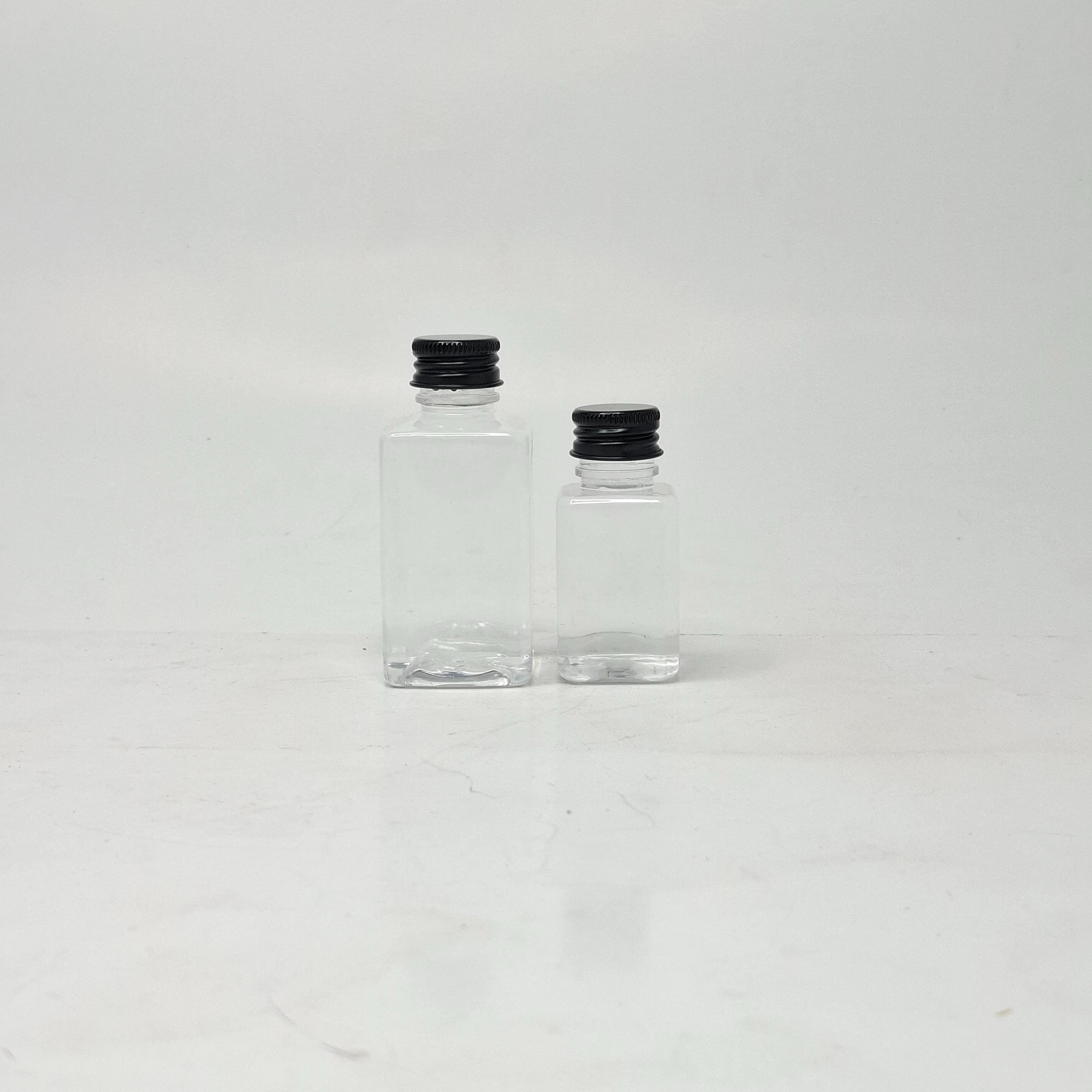Thumbnail 2 of 50ml SQ Bottle Clear - Alu Cap Black 