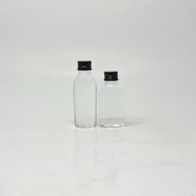 30ml Clear Bottle - Alu Cap Black
