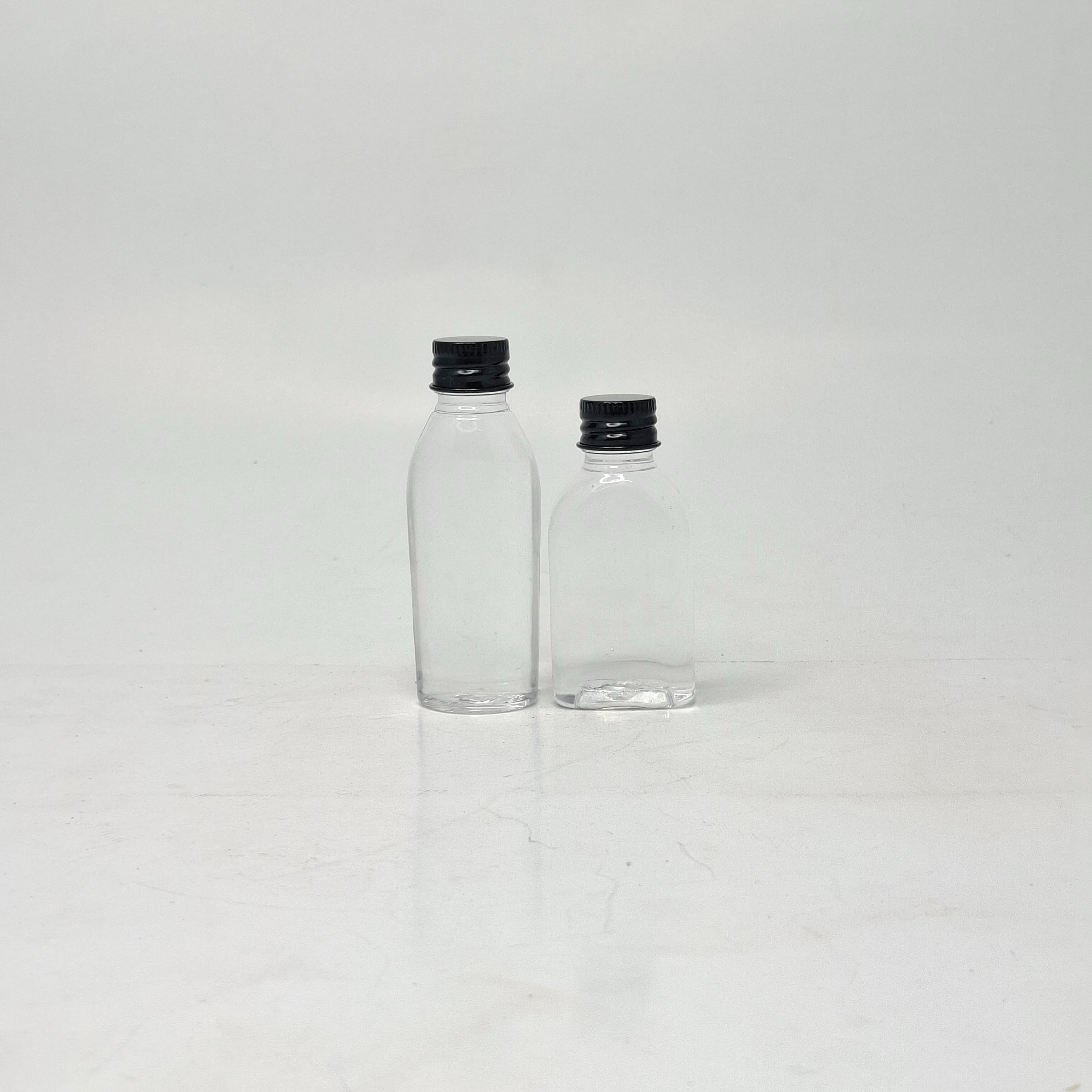 Thumbnail 2 of 30ml Oval Bottle Clear - Alu Cap Black