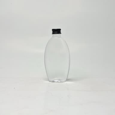 100ml Body Lotion Bottle Clear - Alu Cap Black 