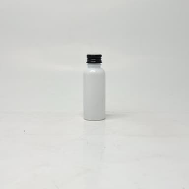 40ml Round Bottle White - Alu Cap Black