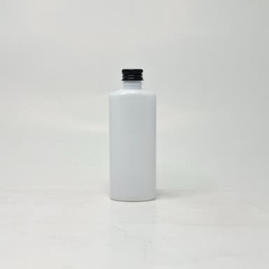 100ml Oval Bottle White - Alu Cap Black 
