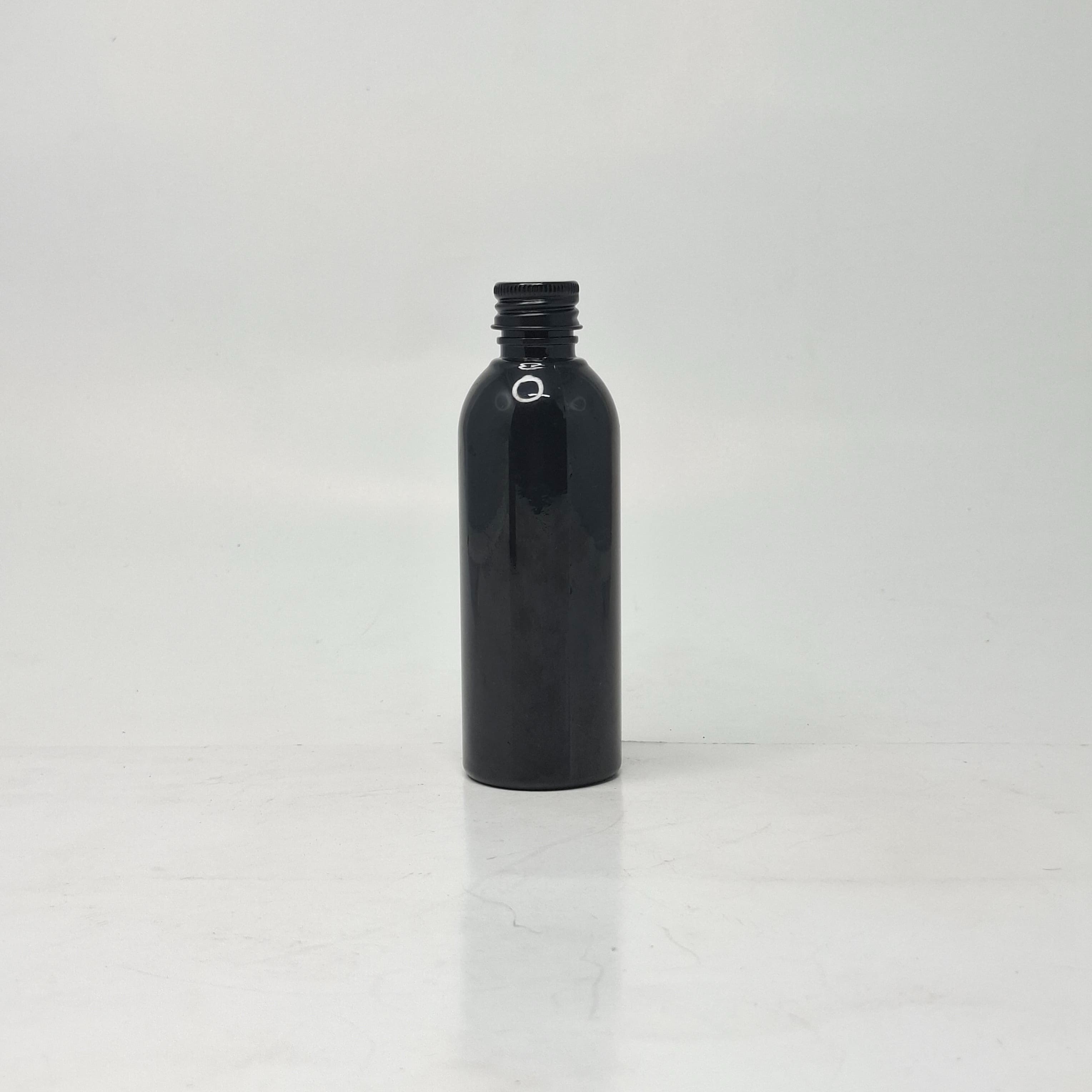 Main image of 100ml Round Nack Bottle Black - Alu Cap Black
