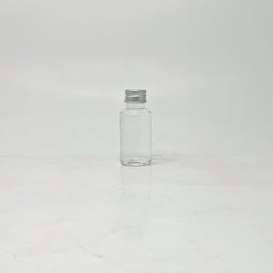 30ml Round Bottle Clear - Alu Lid Silver