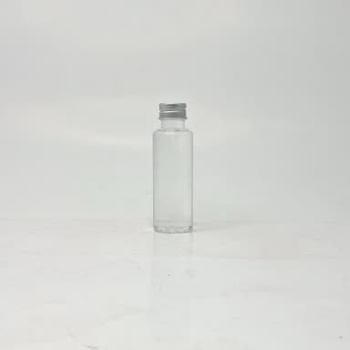 50ml Round Bottle Clear- Alu Cap Silver