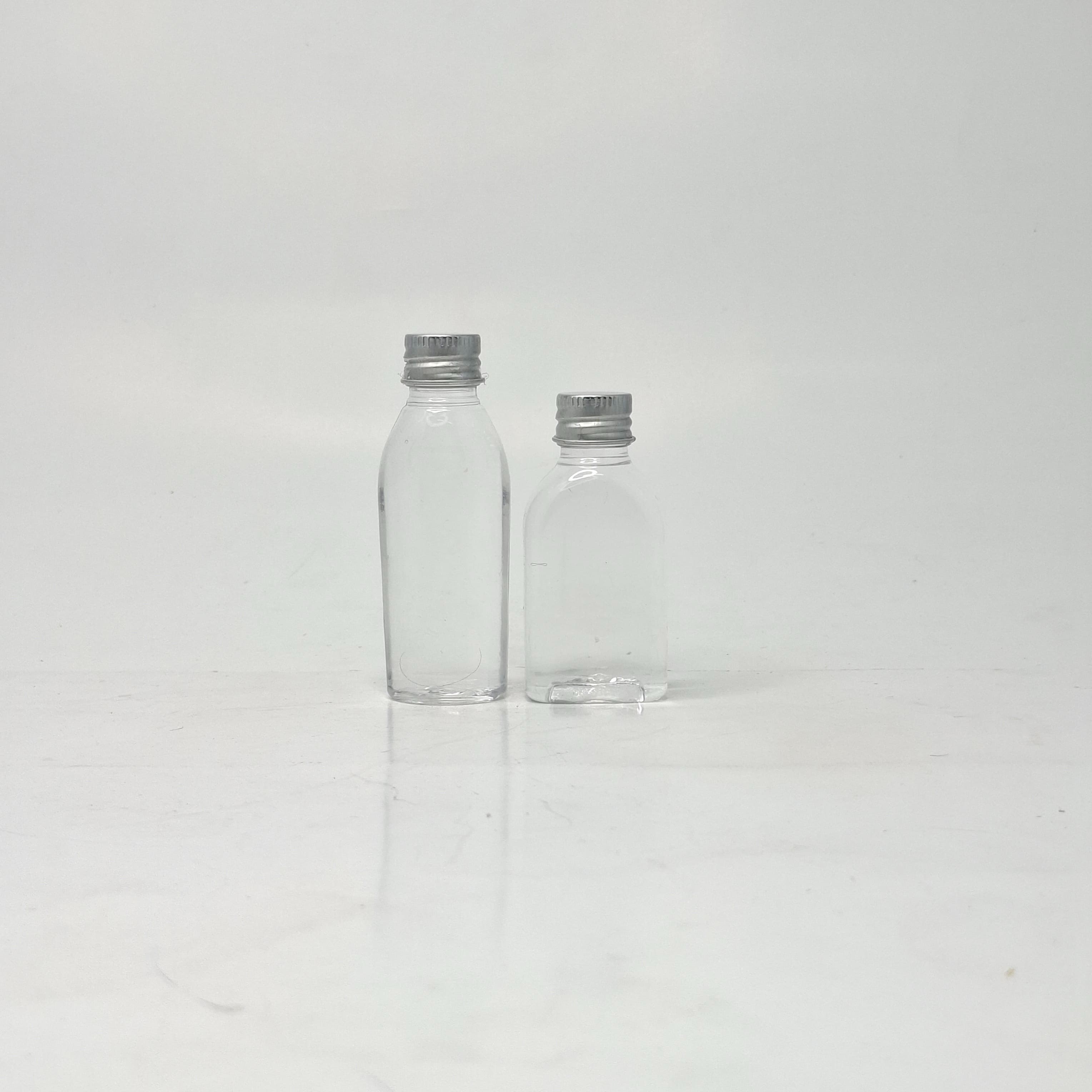 Thumbnail 2 of 30ml Oval Bottle Clear - Alu Lid Silver