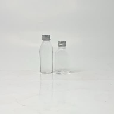 30ml Clear Bottle - Alu Cap Silver
