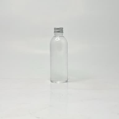 100ml Round Nack Bottle Clear - Alu Cap Silver