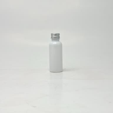 40ml Round Bottle White - Alu Cap Silver