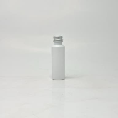 50ml Round Bottle White - Alu Cap Silver