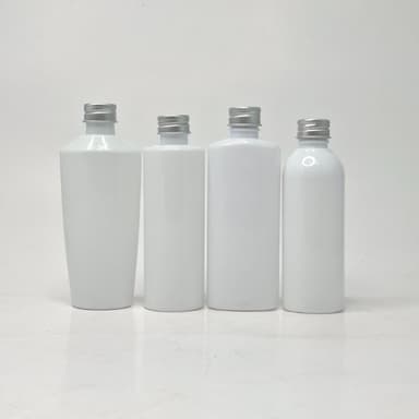 100ml Milk White Bottle - Alu Cap Silver