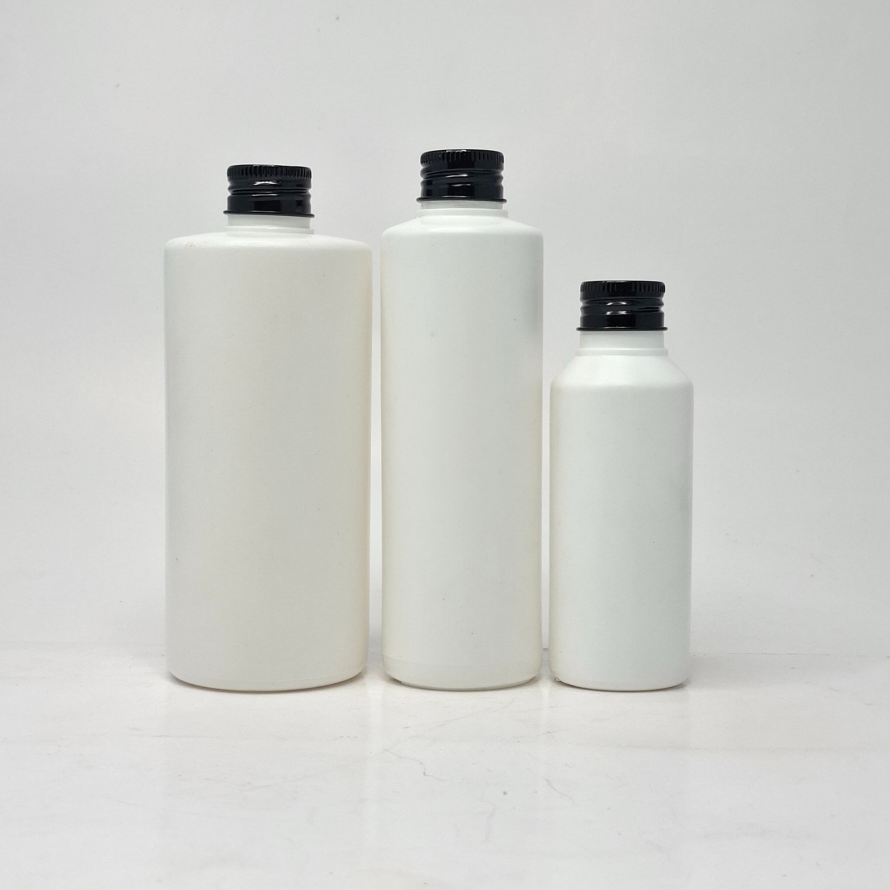 Main image of 100ml- 340ml HDPE White Bottle- Alu Lid Black