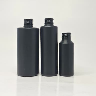 100ml-340ml HDPE Black Bottle - Alu cap Black
