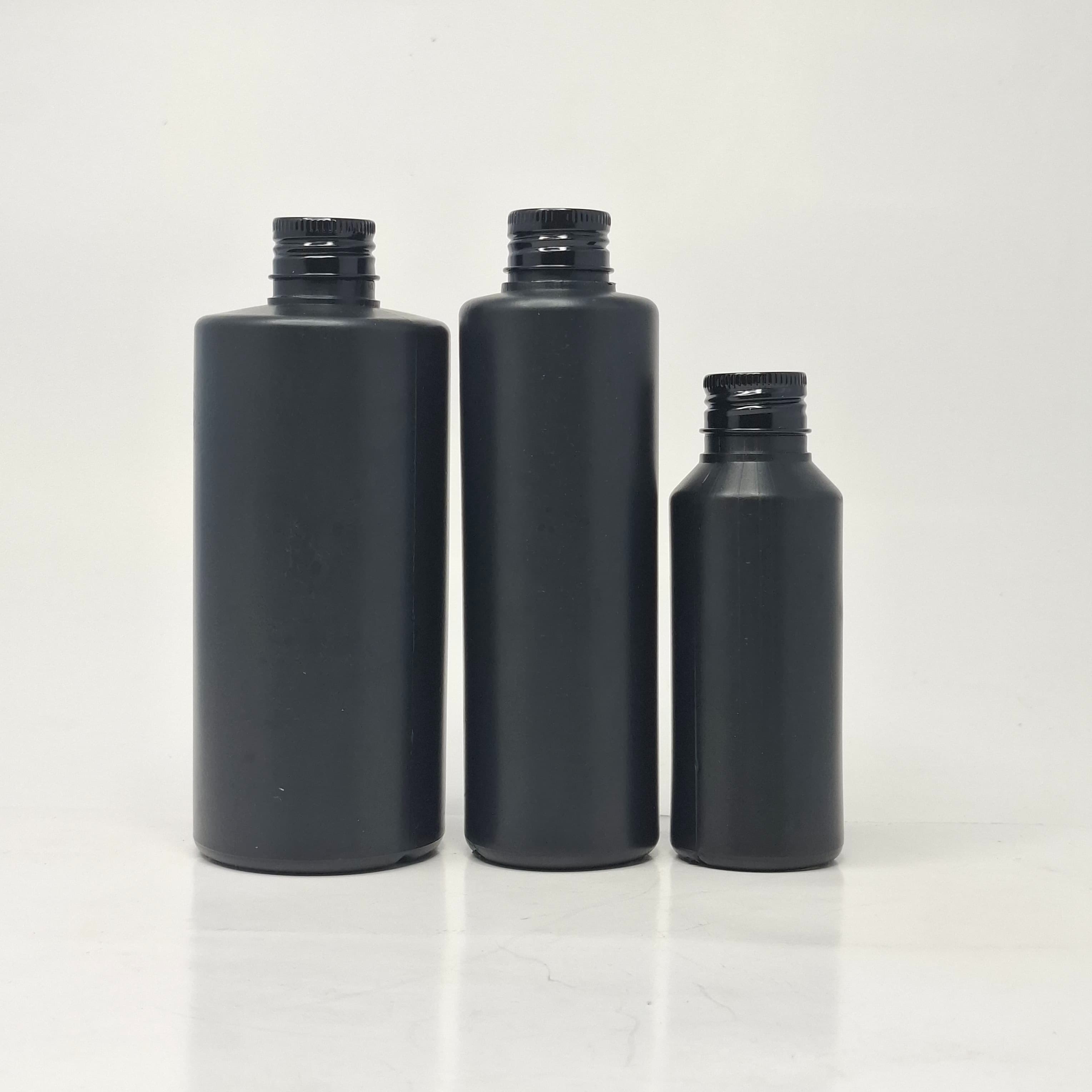 Main image of 100ml-340ml HDPE Black Bottle - Alu cap Black