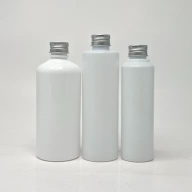 150ml-300ml Milk White Bottle - Alu Cap Silver