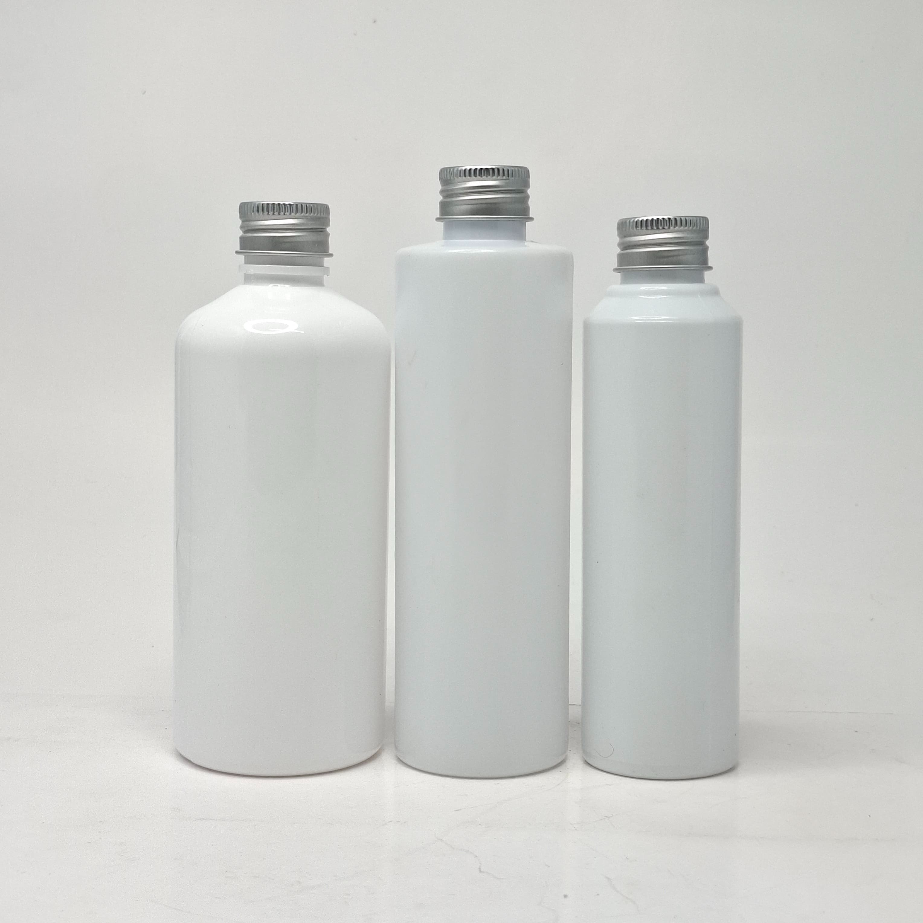 Main image of 150ml-300ml Milk White Bottle - Alu Cap Silver