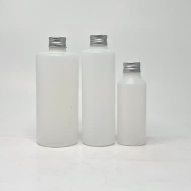 100ml-340ml HDPE Clear Bottle - Alu Cap Silver