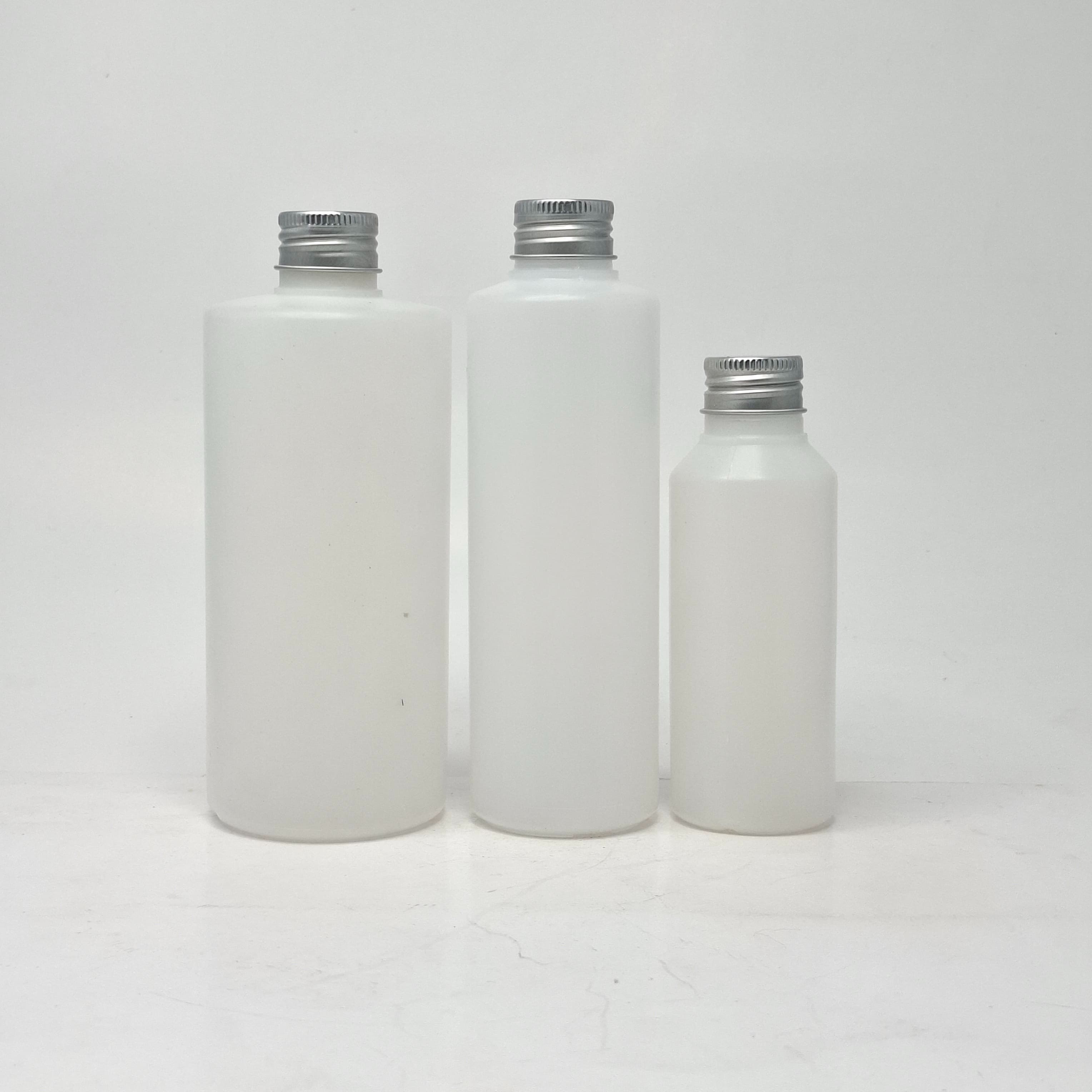 Main image of 100ml-340ml HDPE Clear Bottle - Alu Cap Silver