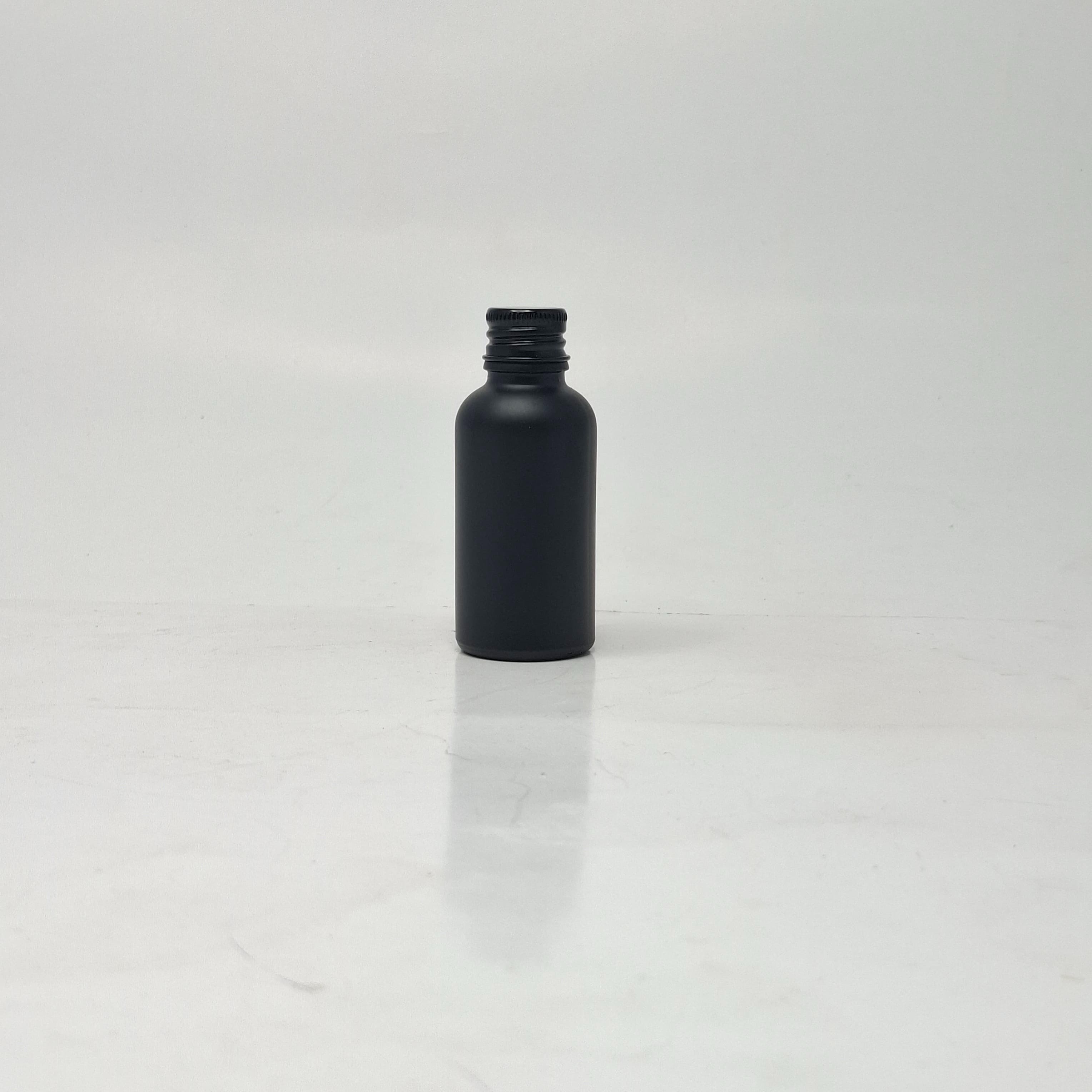 Main image of 30ml Black Glass Bottle - Alu cap Black