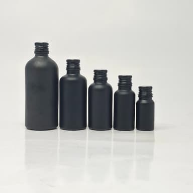 10ml-100ml Black Glass Bottle - Au Cap Black