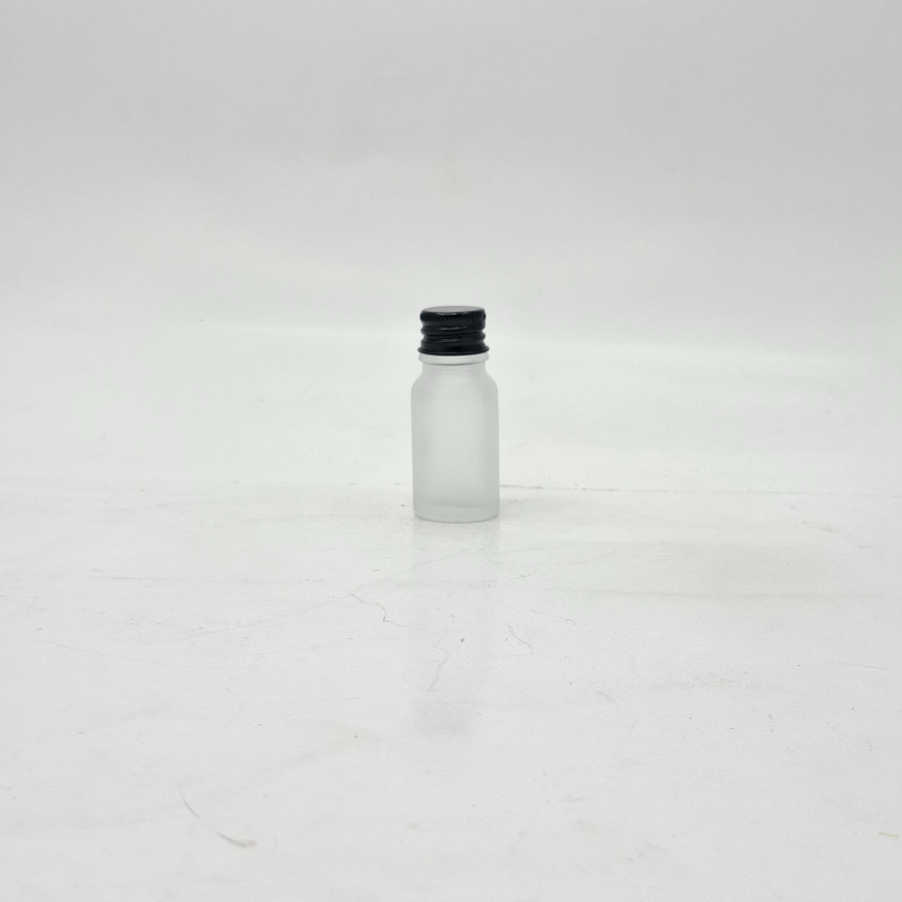 Main image of 10ml Frosted Glass Bottle - Alu Cap Black 