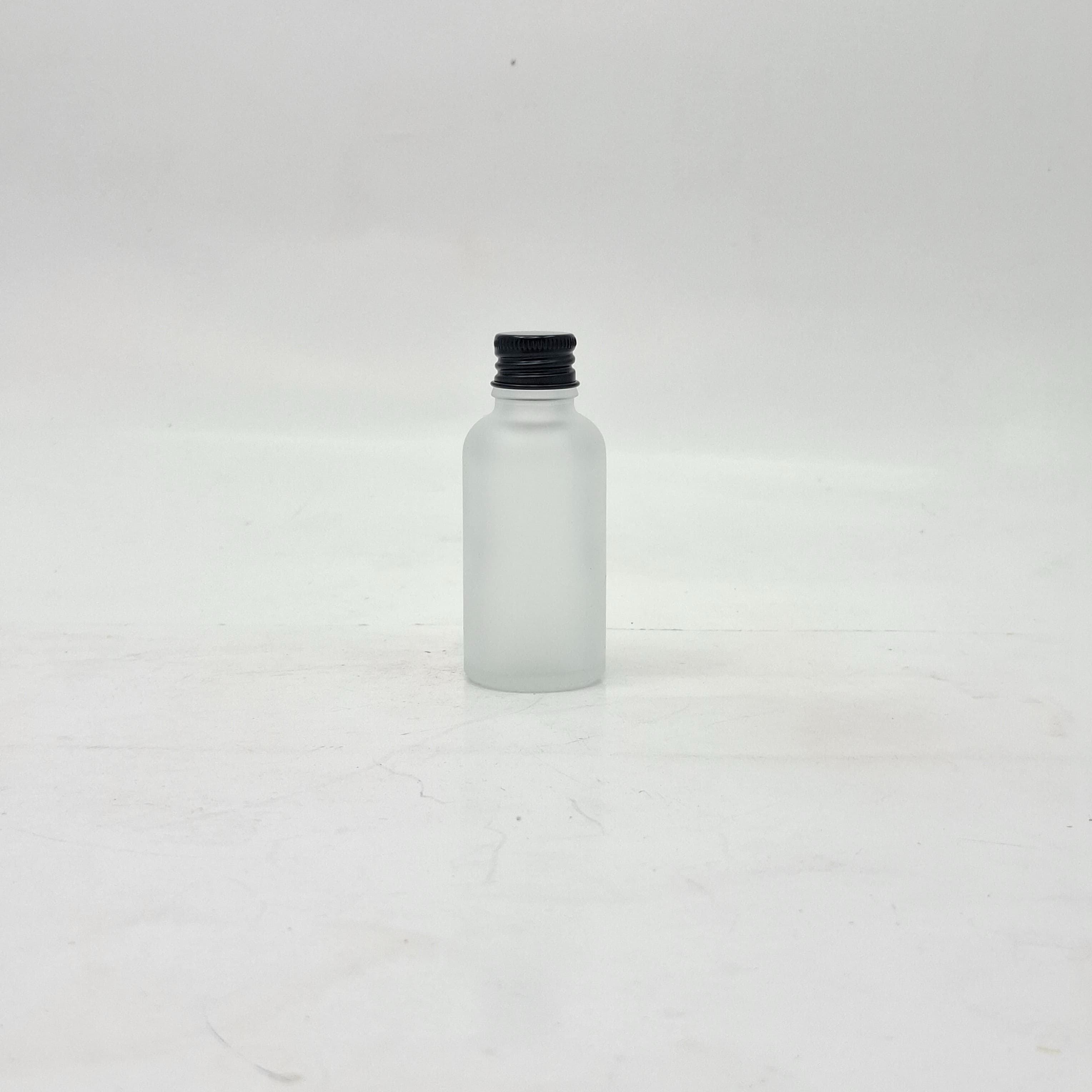 Main image of 30ml Frosted Glass Bottle - Alu Cap Black 