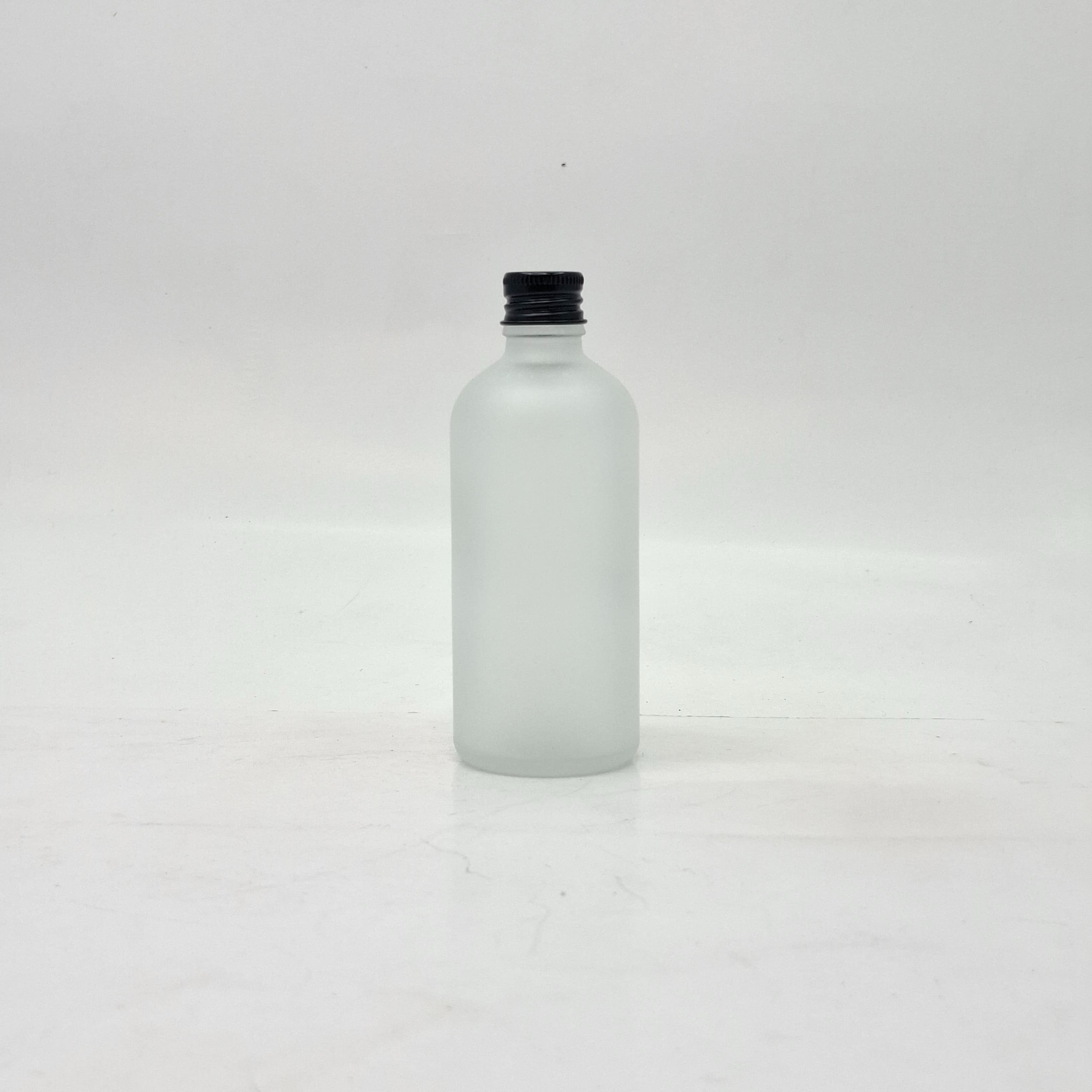 Main image of 100ml Frosted Glass Bottle - Alu Cap Black