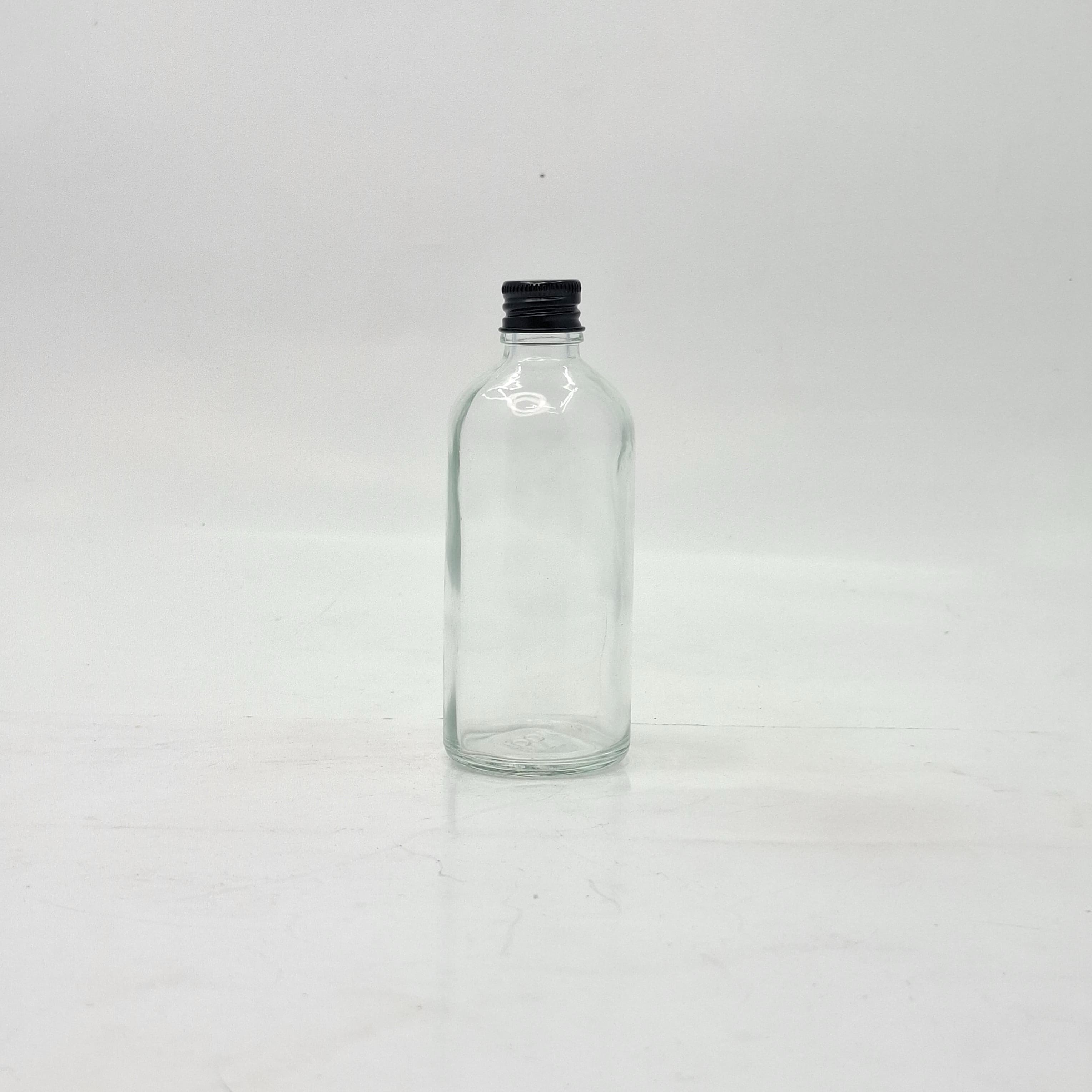 Main image of 100ml Clear Glass Bottle - Alu cap Black