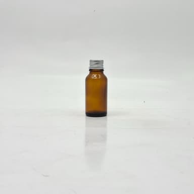 20ml Amber Glass Bottle - Alu Cap Silver