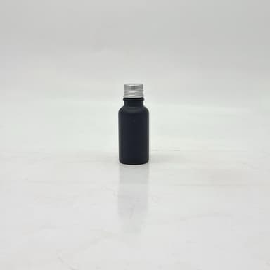 20ml Black Glass Bottle - Alu Cap Silver