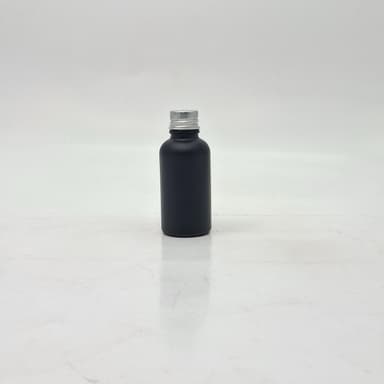30ml Black Glass  Bottle - Alu Cap Silver