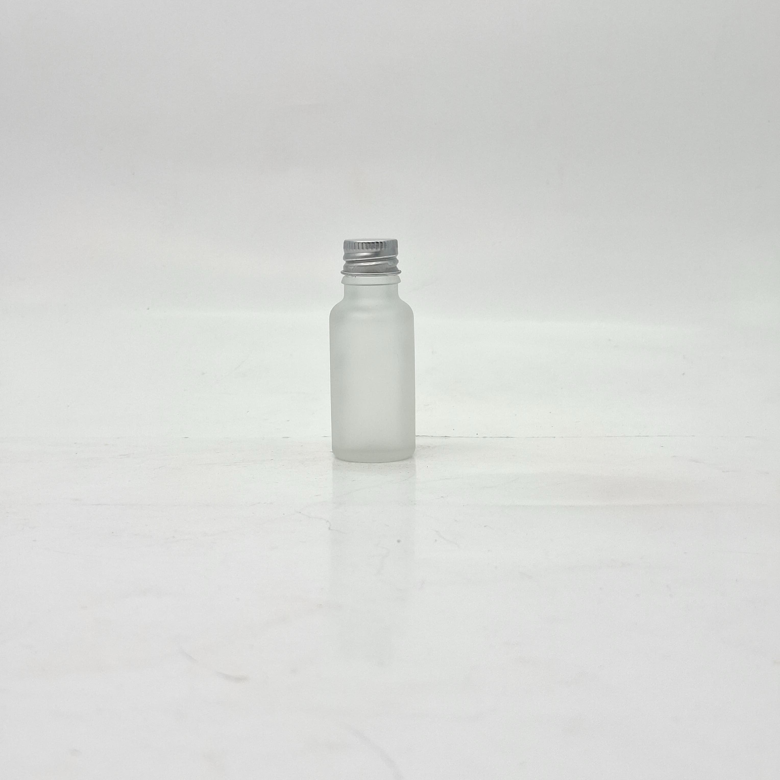 Main image of 20ml Frosted Glass Bottle - Alu Cap Silver