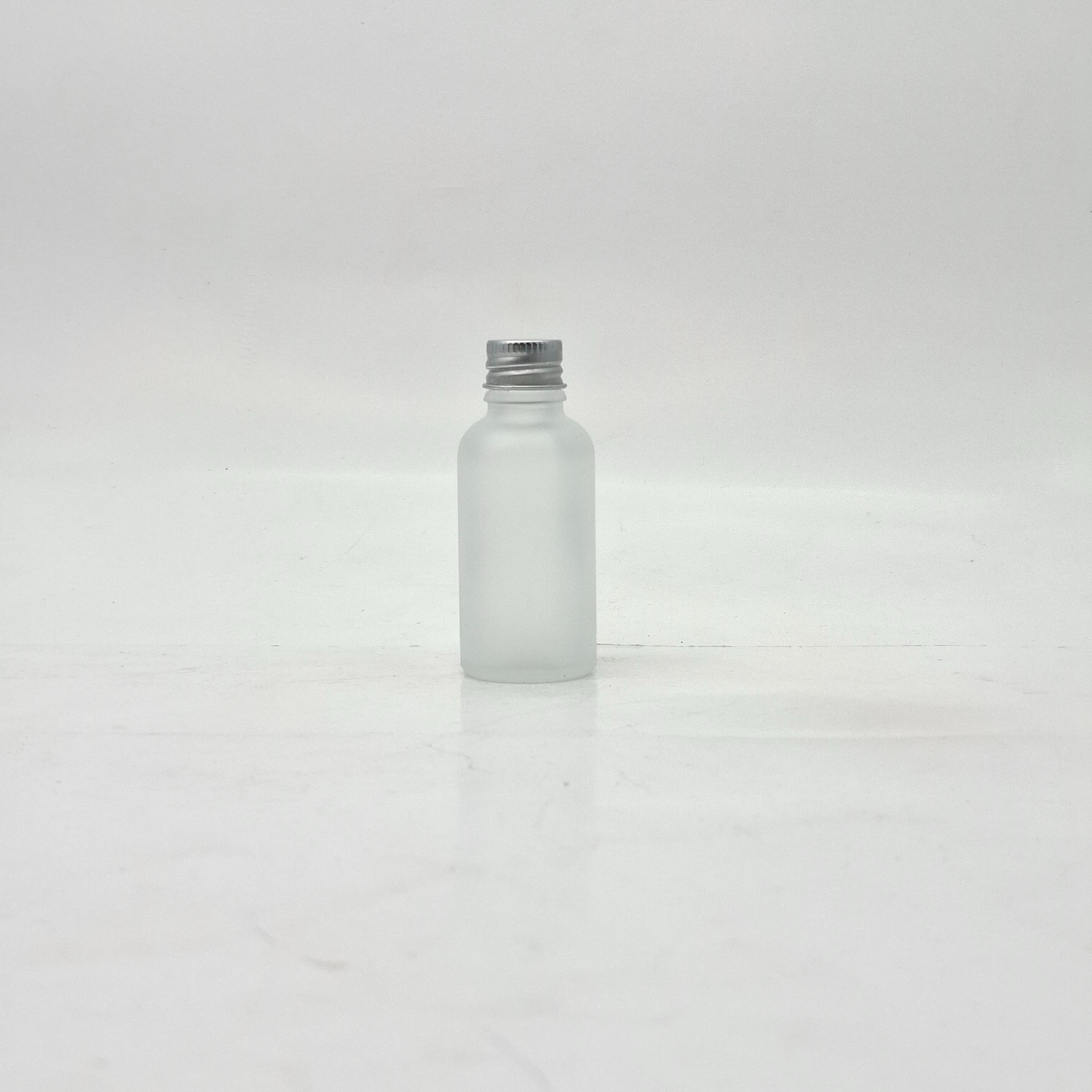 Main image of 30ml Frosted Glass Bottle - Alu Cap Silver