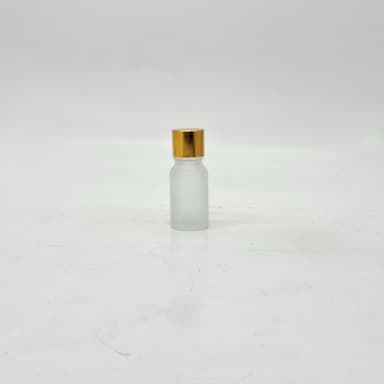 10ml Frosted Glass Bottle -18mm Shine Gold Lid with insert