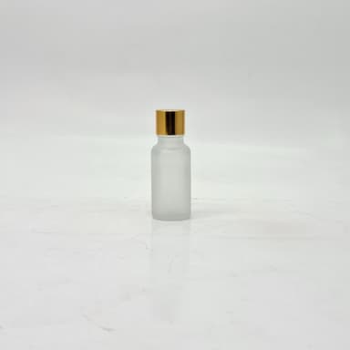 20ml Frosted Glass Bottle -18mm Shine Gold Lid with insert
