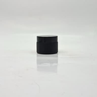 50ml Black Glass Cream Container - Black Lid
