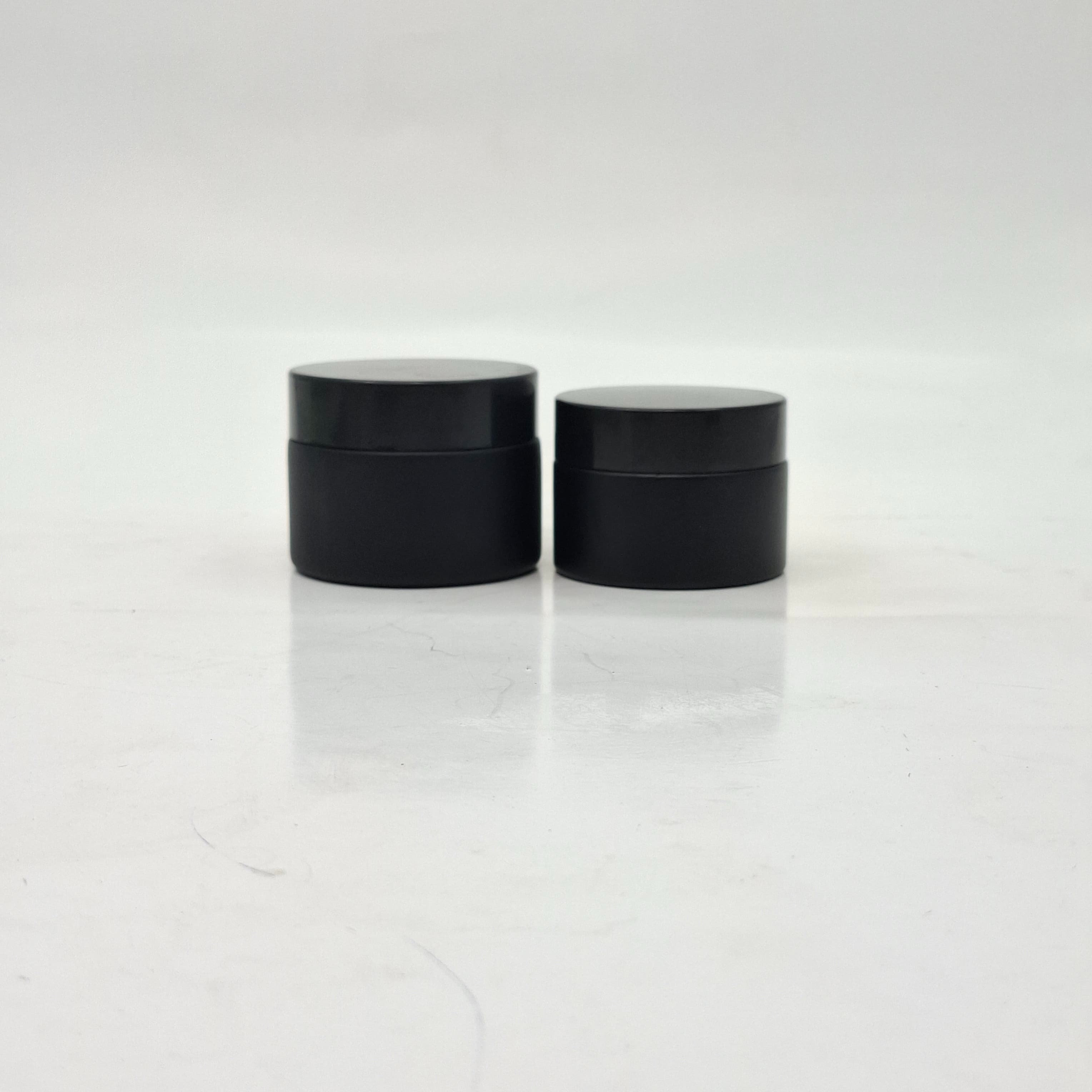 Thumbnail 2 of 30ml Black Glass Cream Container - Black Lid