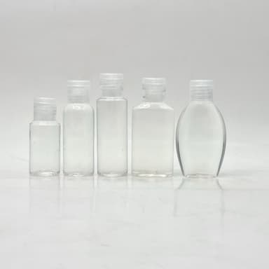 30ml-50ml Clear Bottle - Flip Top Lid Clear