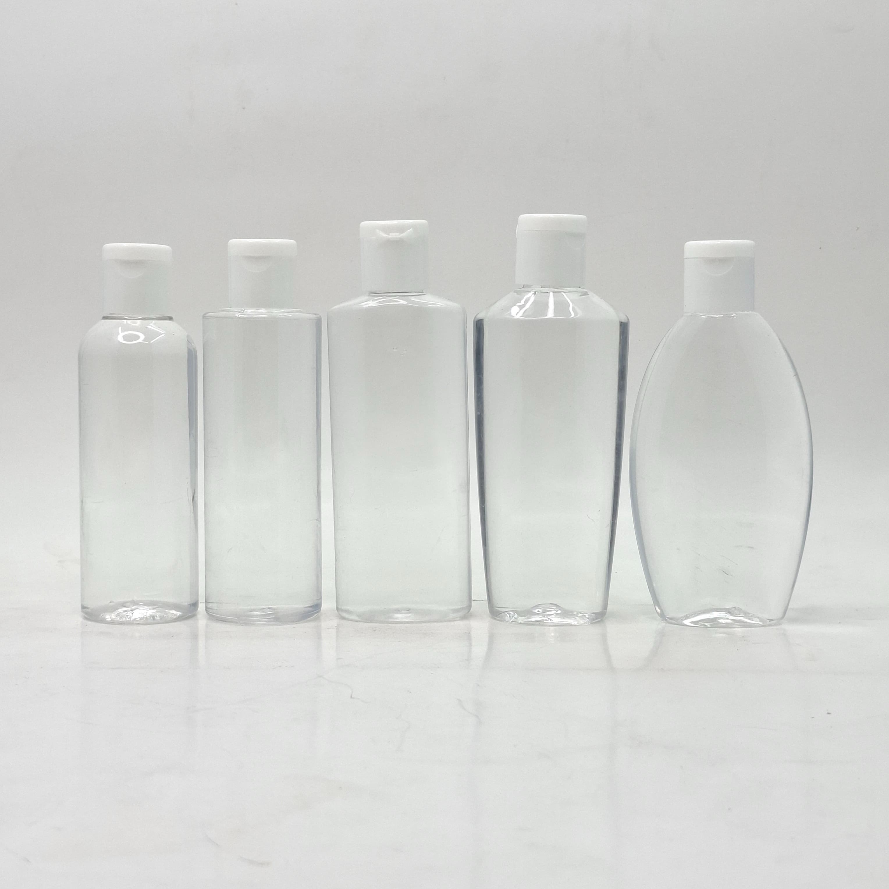 Main image of 100ml Clear Bottle - Flip Top Lid White