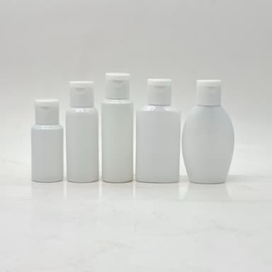 30ml-50ml White Bottle - Flip top Lid White
