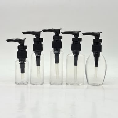 30ml-50ml Clear Bottle-Clip Pump Black 