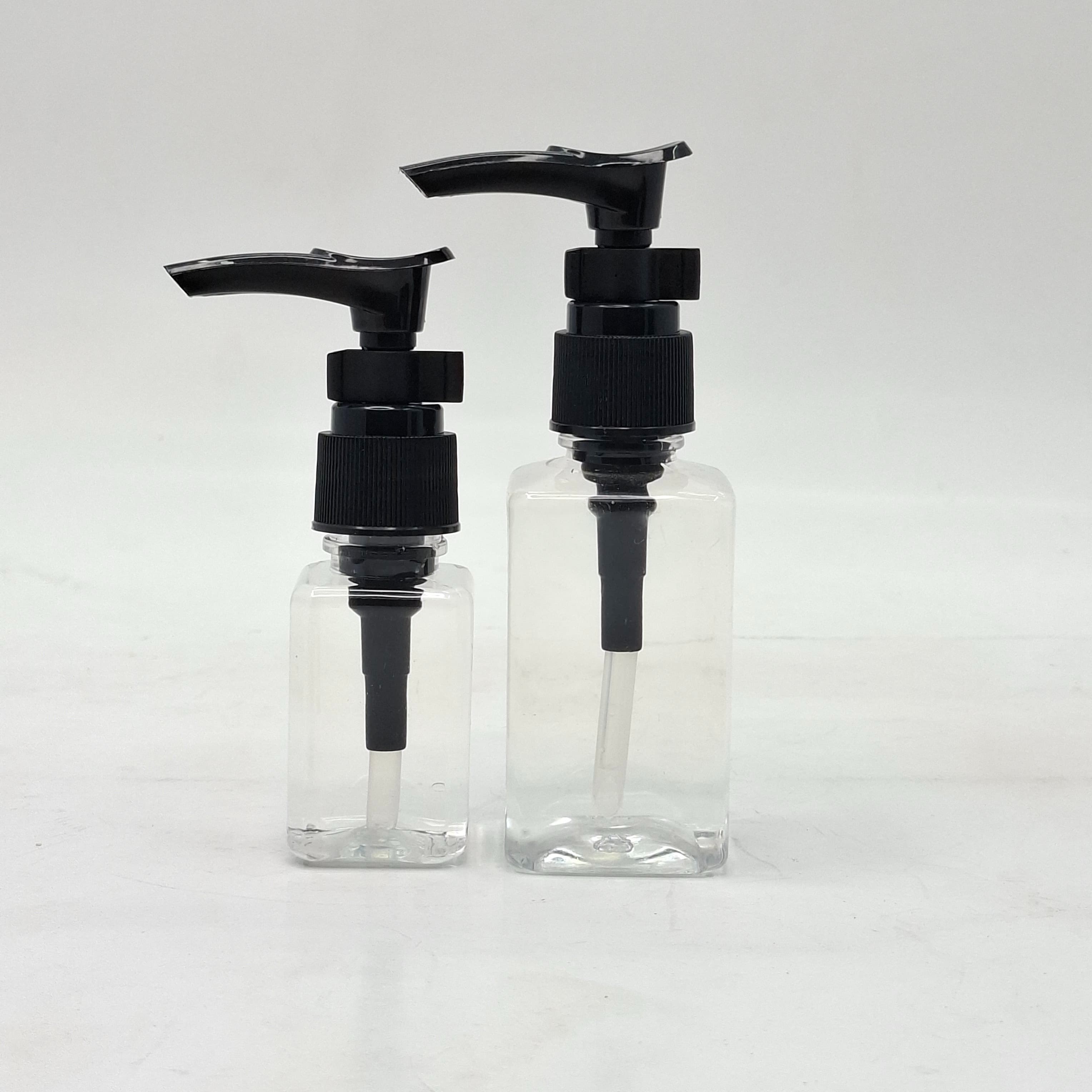 Main image of 30ml-50ml Square Bottle - Clip Pump Black