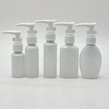 30ml-50ml Milk White Bottle - Clip Pump White