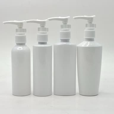 100ml Milk White Bottle - Clip Pump White