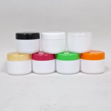 100/150ml Cream jars White - Plastic Lid