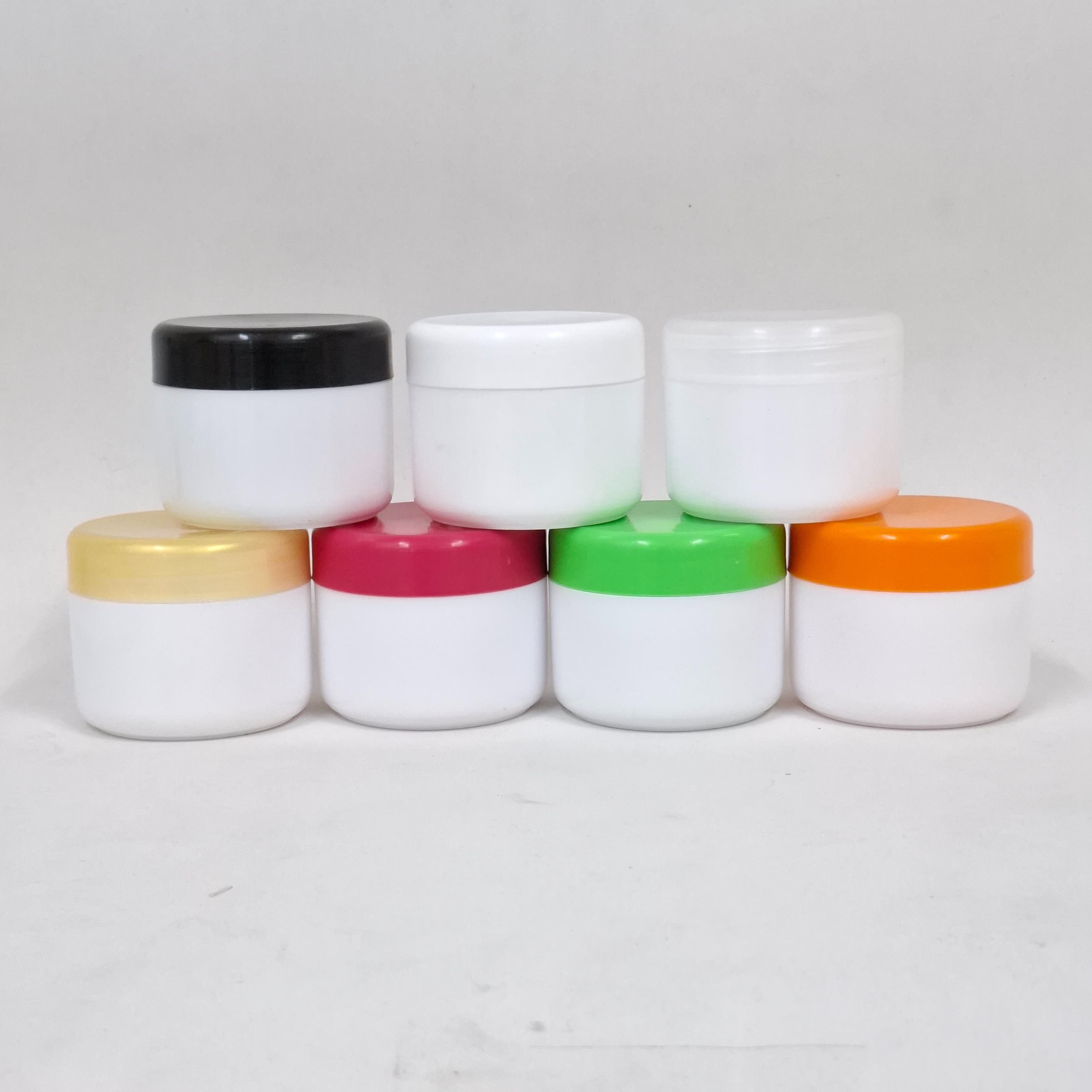 Main image of 100/150ml Cream jars White - Plastic Lid
